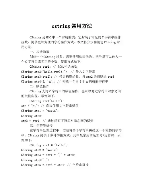cstring常用方法