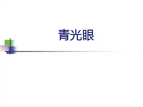青光眼ppt医学课件