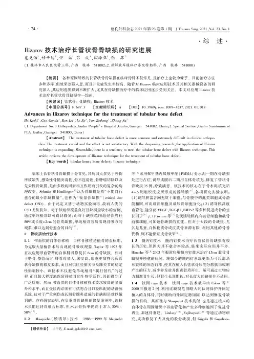 Ilizarov技术治疗长管状骨骨缺损的研究进展