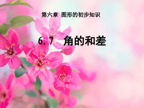 2019年秋浙教版七年级数学上册课件：6.7角的和差