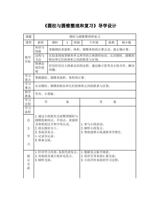 圆柱体圆锥体复习