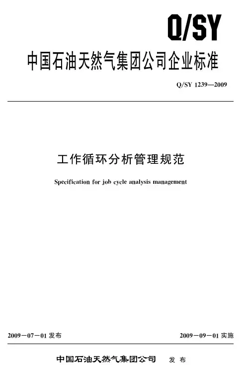 QSY1239-2009  工作循环分析管理规范