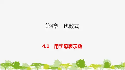 浙教版数学七年级上册用字母表示数课件