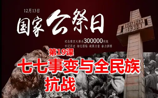 第19课 七七事变与全民族抗战 课件(24张)