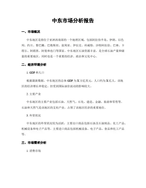 中东市场分析报告