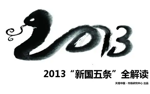 2013新国五条全解读3.6