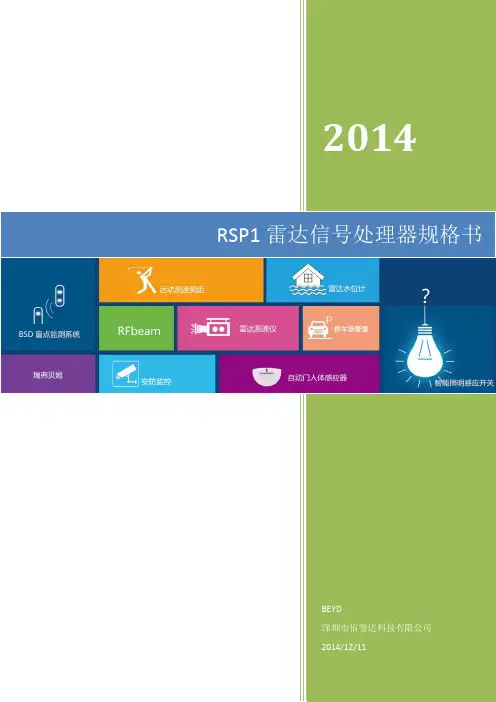 RSP1 雷达信号处理器规格书