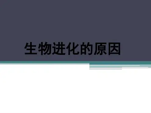 人教版八年级生物下册第7单元第3章第3节生物进化的原因 课件共42张