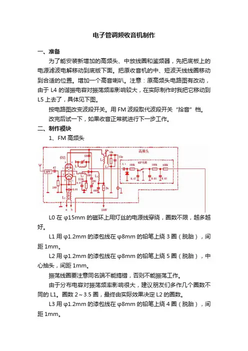 电子管调频收音机制作