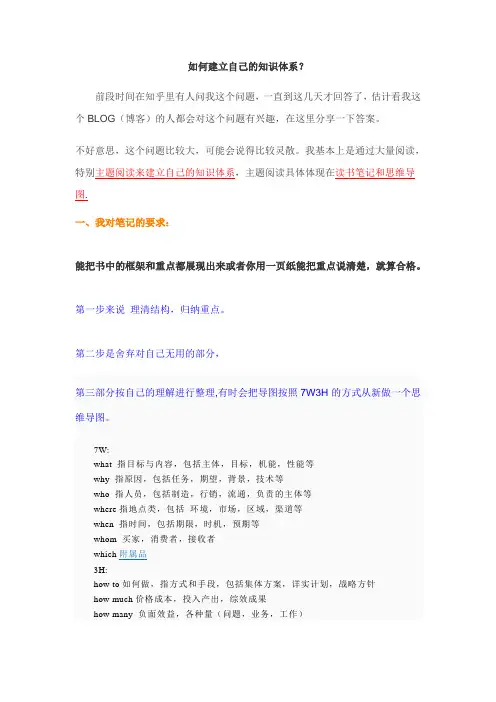 如何建立知识体系