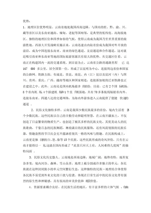 旅游行业swot分析