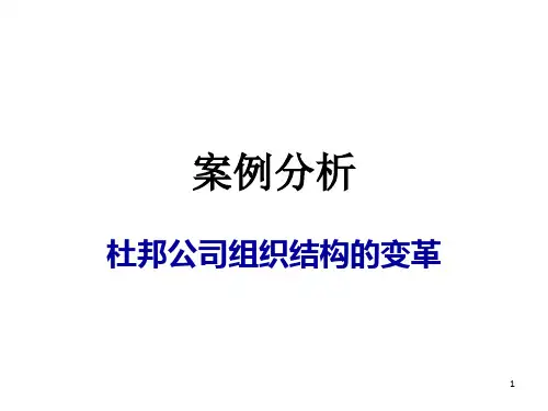 组织设计案例分析