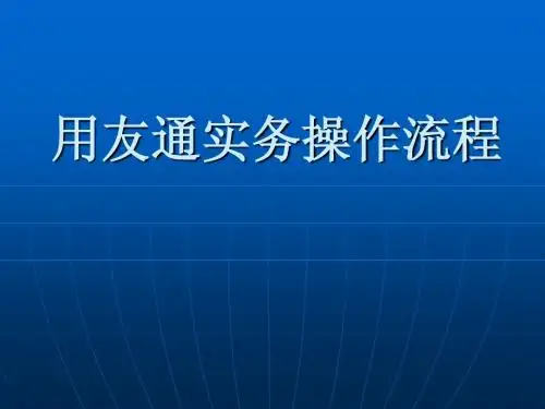 用友通实务操作流程