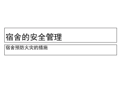 宿舍的安全管理培训课件(PPT31页)