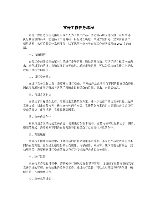 宣传工作任务流程
