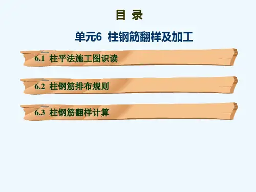 钢筋翻样及加工PPT课件 单元柱钢筋翻样及加工