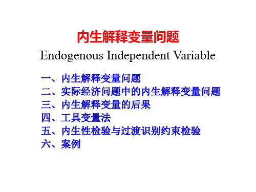 计量经济学内生解释变量问题