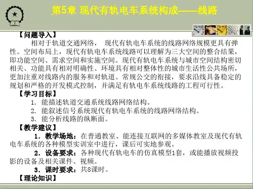 现代有轨电车系统构成——线路