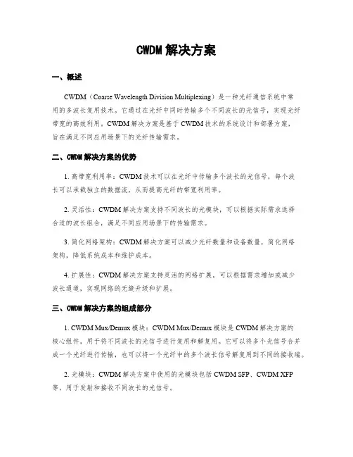 CWDM解决方案