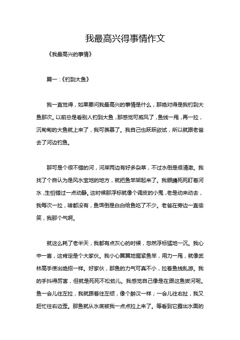 我最高兴得事情作文