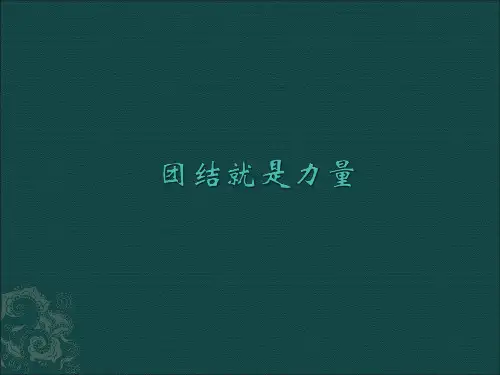 心理健康九年级 团结就是力量 课件 