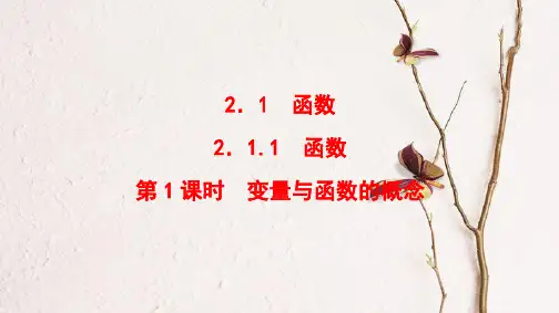 高中数学 第二章 函数 2.1.1 第1课时 变量与函数的概念课件 新人教B版必修1.pptx