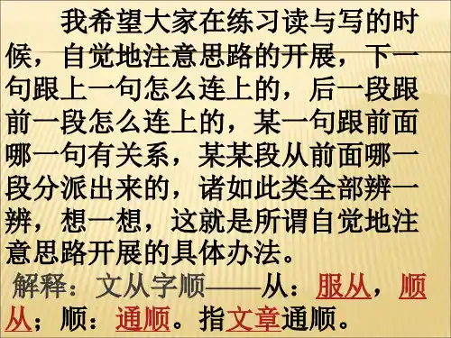 写作文从字顺ppt课件