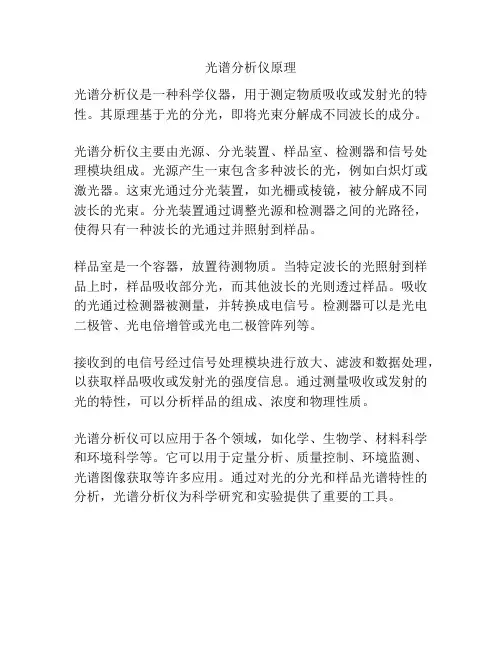 光谱分析仪原理