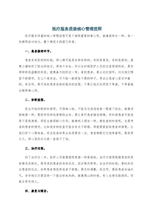 医疗服务质量核心管理流程