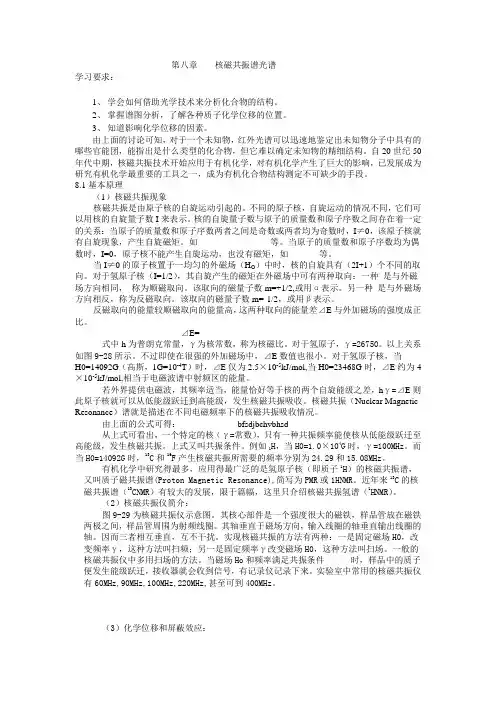 核磁共振谱光谱解读