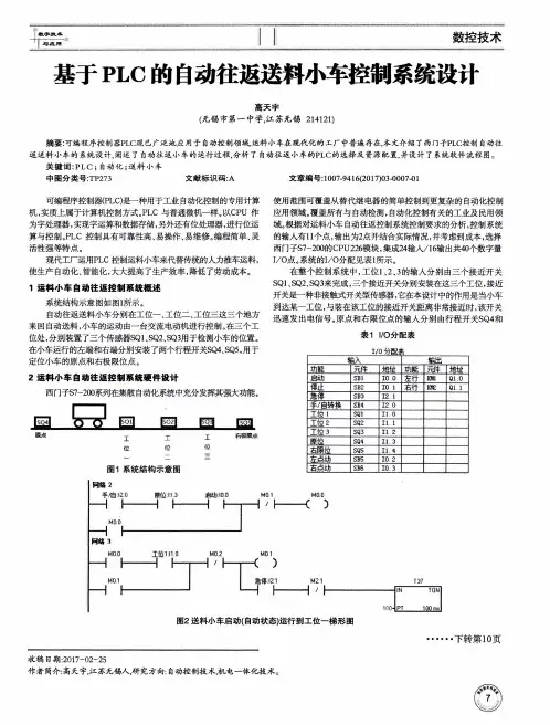 基于PLC的自动往返送料小车控制系统设计
