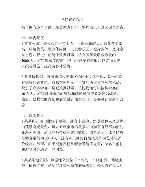 景区调查报告