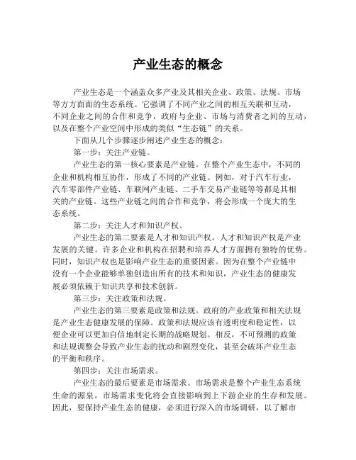 产业生态的概念
