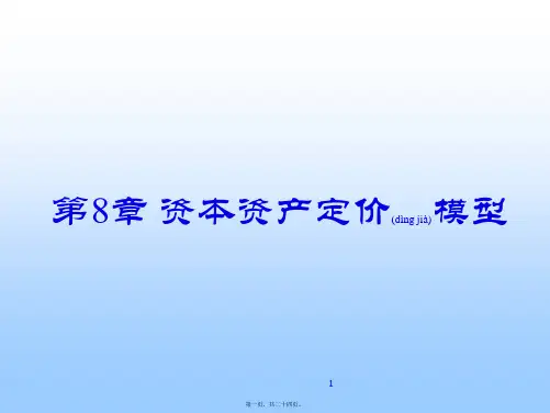  资本资产定价模型The Capital Asset Pricing Model(精品PPT)