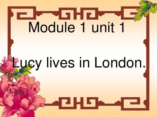 New Standard English b7m1u1 Lucy lives in London.