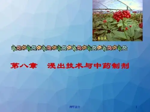 浸出技术与中药制剂  ppt课件