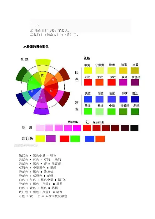 doa%pvpc水粉画的调色配色