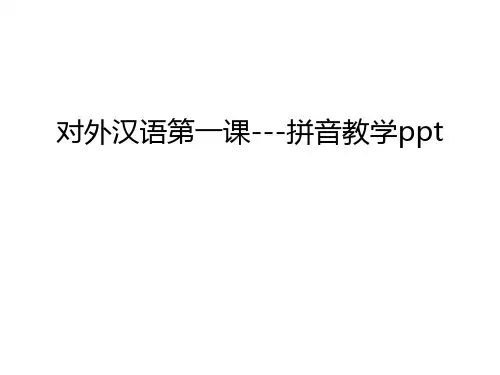 对外汉语第一课---拼音教学ppt演示教学