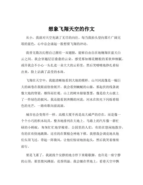 想象飞翔天空的作文