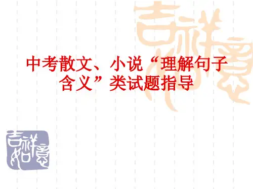 理解句子含义讲解