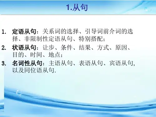专四语法讲从句