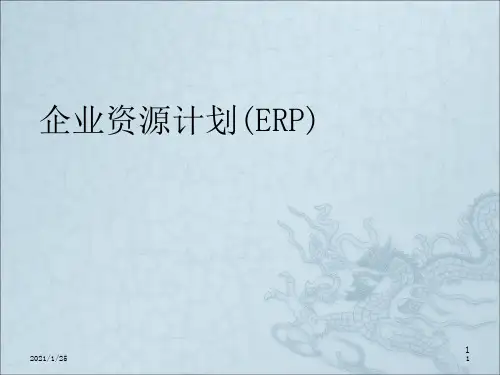 《ERP财务管理》PPT课件