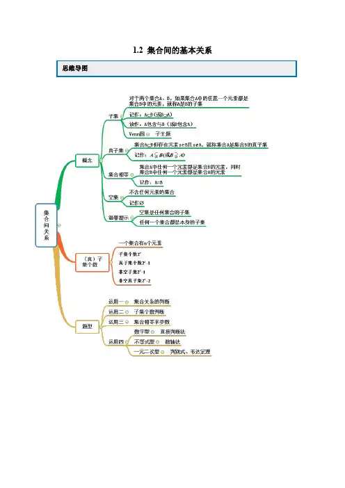 1.2 集合间的基本关系(解析版)