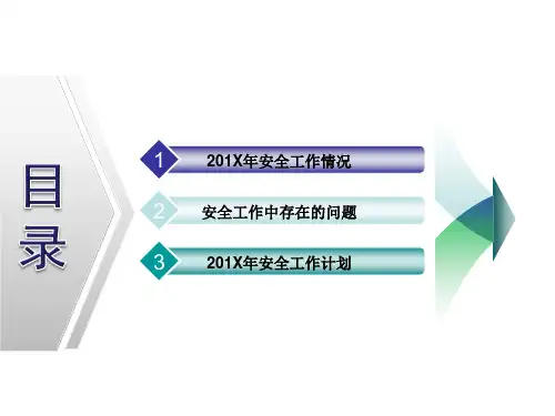 安全管理工作总结与工作计划PPT模板