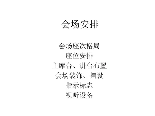 会场安排