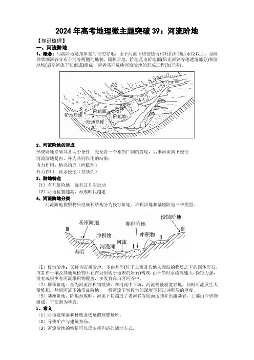 高考地理微主题突破39河流阶地
