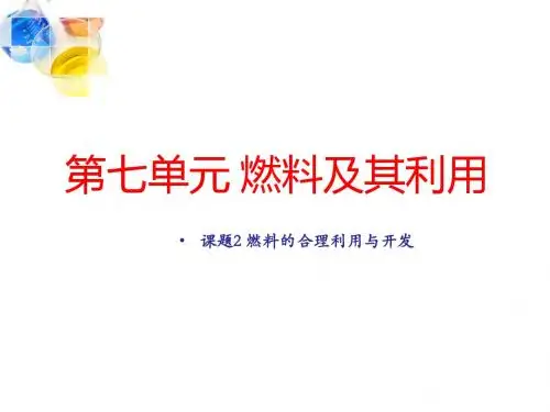 燃料的合理利用与开发PPT课件28 人教版