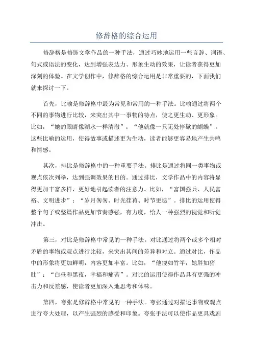 修辞格的综合运用