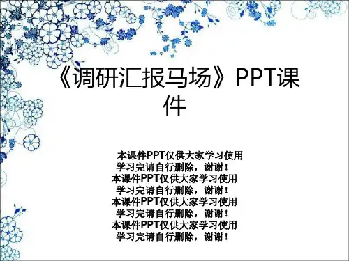 《调研汇报马场》PPT课件