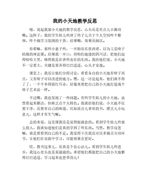 我的小天地教学反思